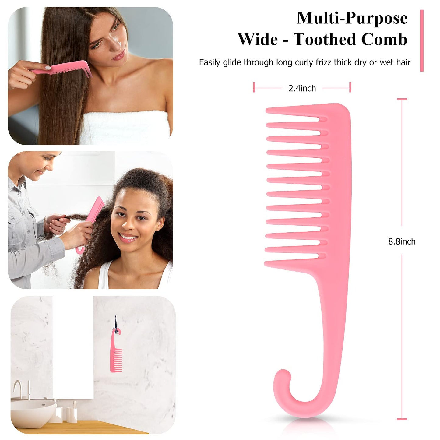 URTHEONE Hair Brush,Detangle Hair Brush, Detangler Brush for Women Men Adults Kids Afro American Type 3a-4c, Detangling Nylon Bristle Brush for Kinky Curly Coily Wavy Wet and Dry Hair,Pinkgreen