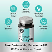 Premium Advanced Collagen Complex for Joint and Bone Health – High Strength Marine Collagen with Vitamin D3, Zinc, and Copper – Joint Care Supplements for Women – No Fillers, UK Made, 30-Day Supply