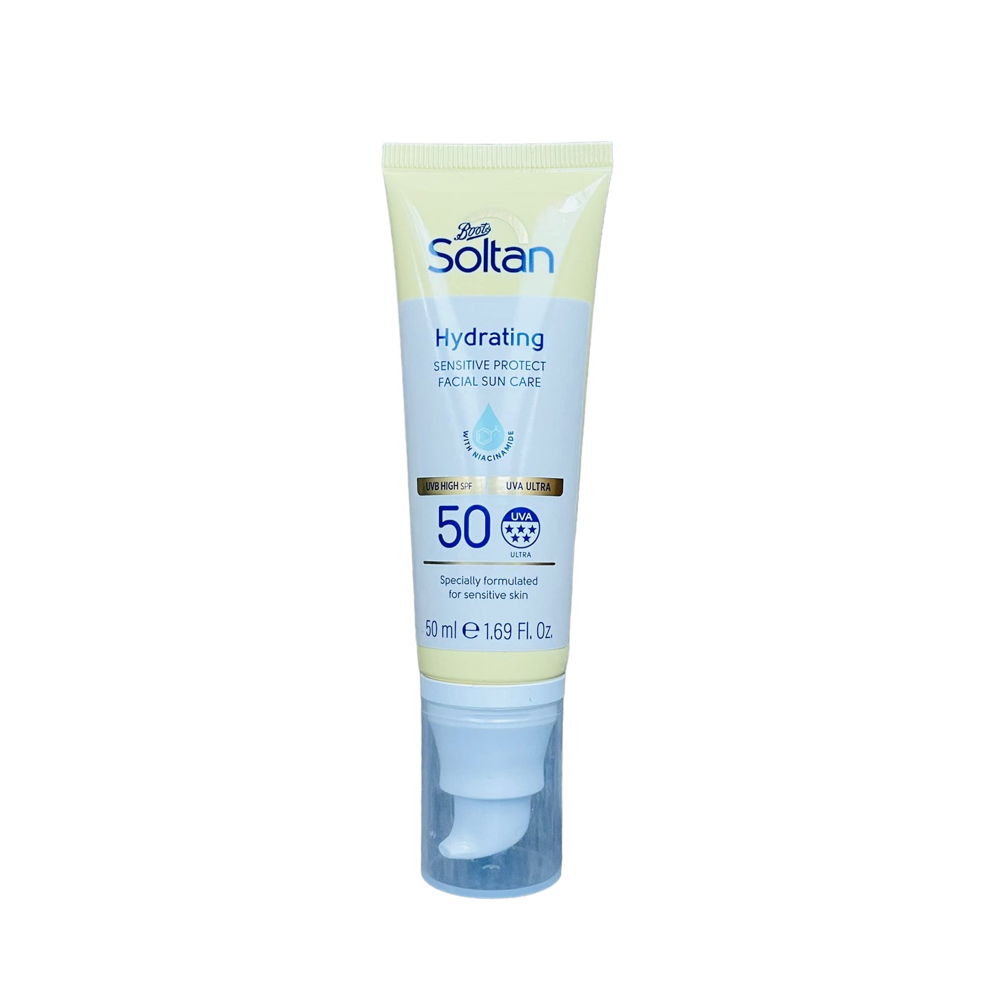 Generic Soltan Hydrating Facial Suncream SPF 50 50ml - with Niacinamide - Sensitive