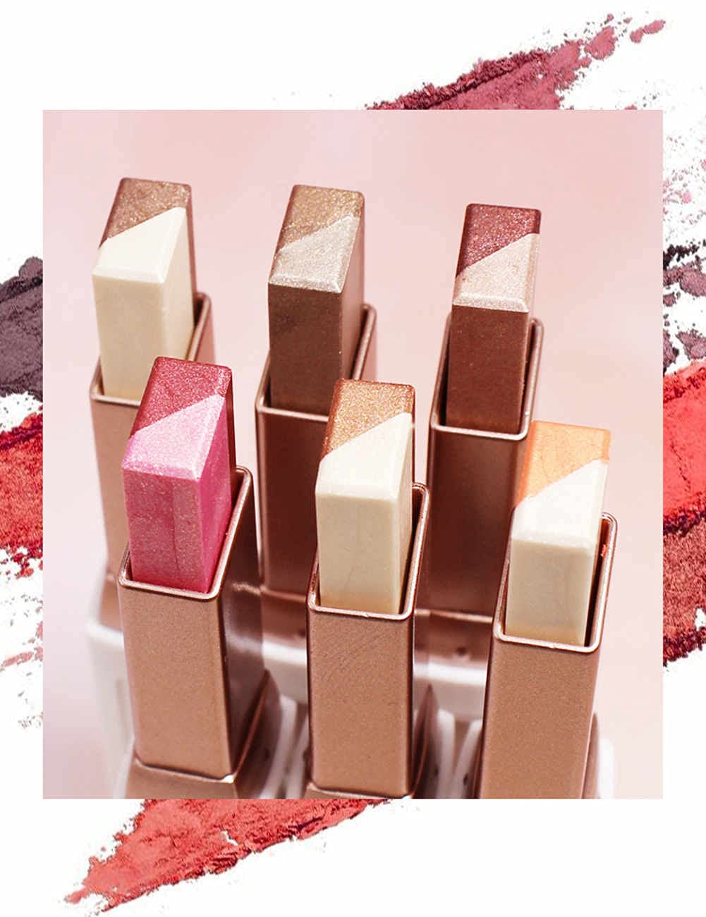 6 Pcs Double Colors Eyeshadow Stick Rotating Upgraded Glitter Gradient Eyeshadow Stick Long Lasting Waterproof Shimmer Cream Eyeshadow Stick Set