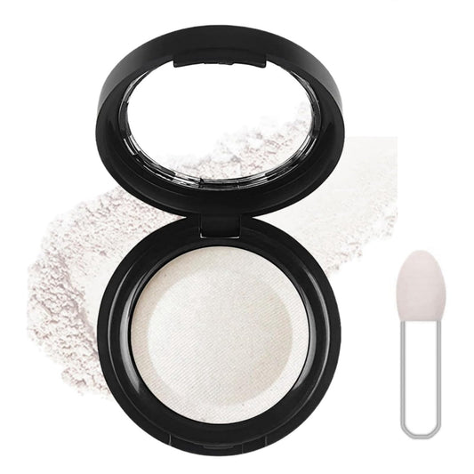 HIVETZ White Eyeshadow Single,Single Matte White Eyeshadow,Pressed Fine Powder Eyeshadow,Shimmer Pearl Shadow Single White Eye Make-Up,High Pigment Long-lasting Sweatproof Single EyeShadow for Performance