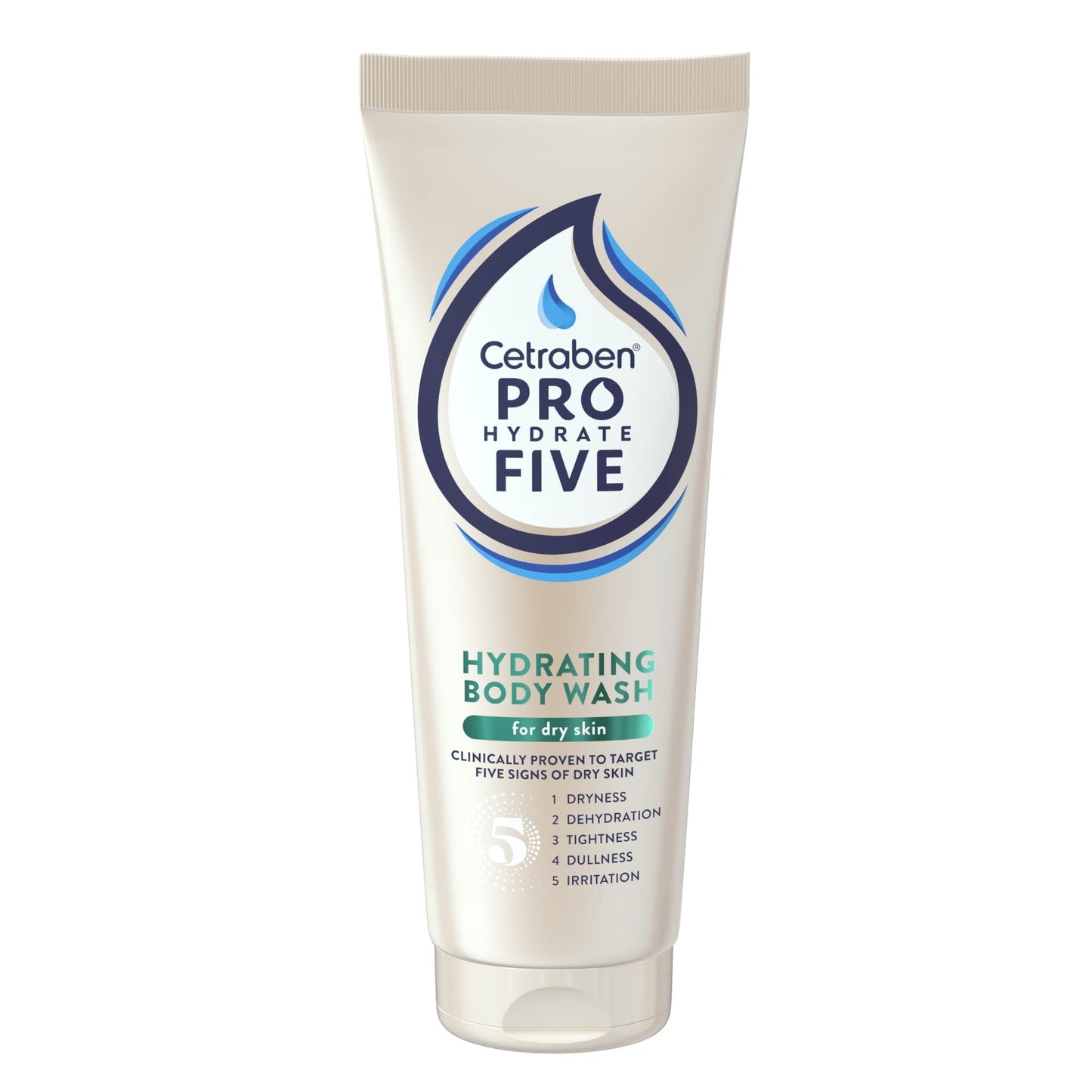 Pro Hydrate Five Daily Body Wash 250 ml with Ceramides and Vitamin B5, Perfect for Dry Skin, Vegan Friendly, Cruelty Free