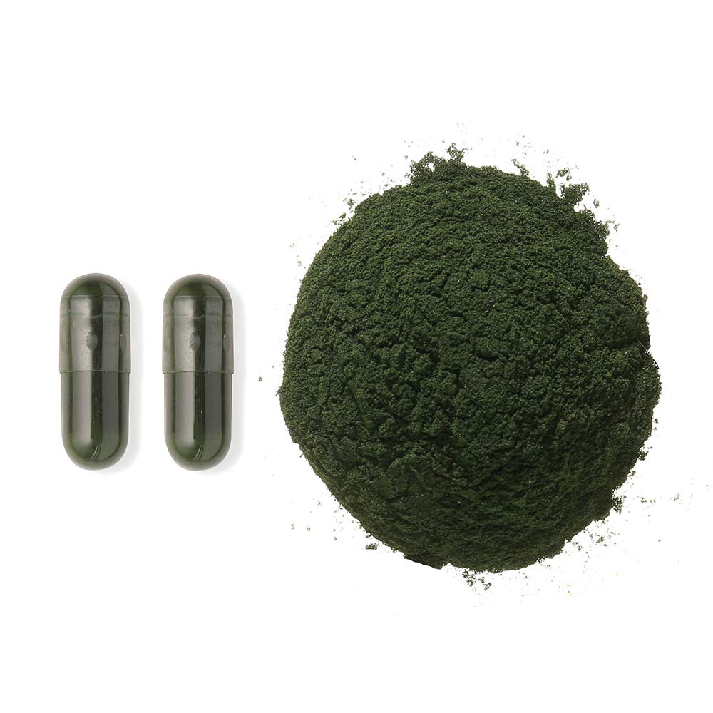 Fushi Organic Spirulina 500 mg, 90 Caps | Cold Processed | Vegan Protein source | Best for Iron, Protein, Vitamin B | Ethical & Vegan Society Approved | Manufactured in the UK