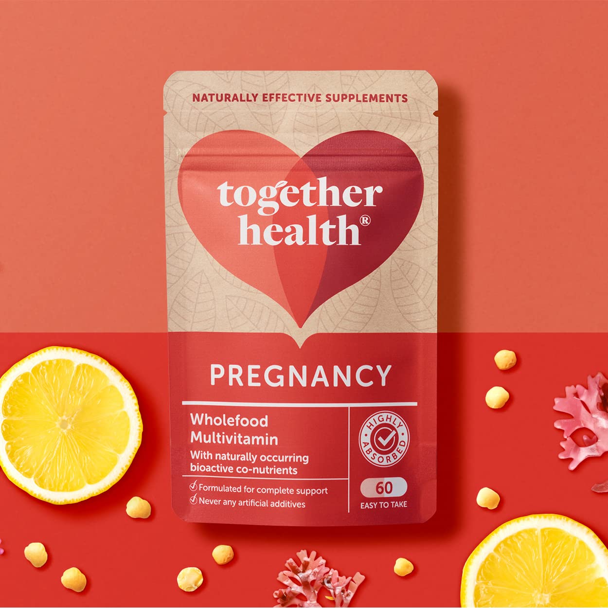 Pregnancy Multi Vitamin and Mineral – Together Health – Recommended During Conception, Pregnancy & Breastfeeding – Includes 400mcg Folic Acid – Vegan Friendly – Made in The UK – Pack of 4