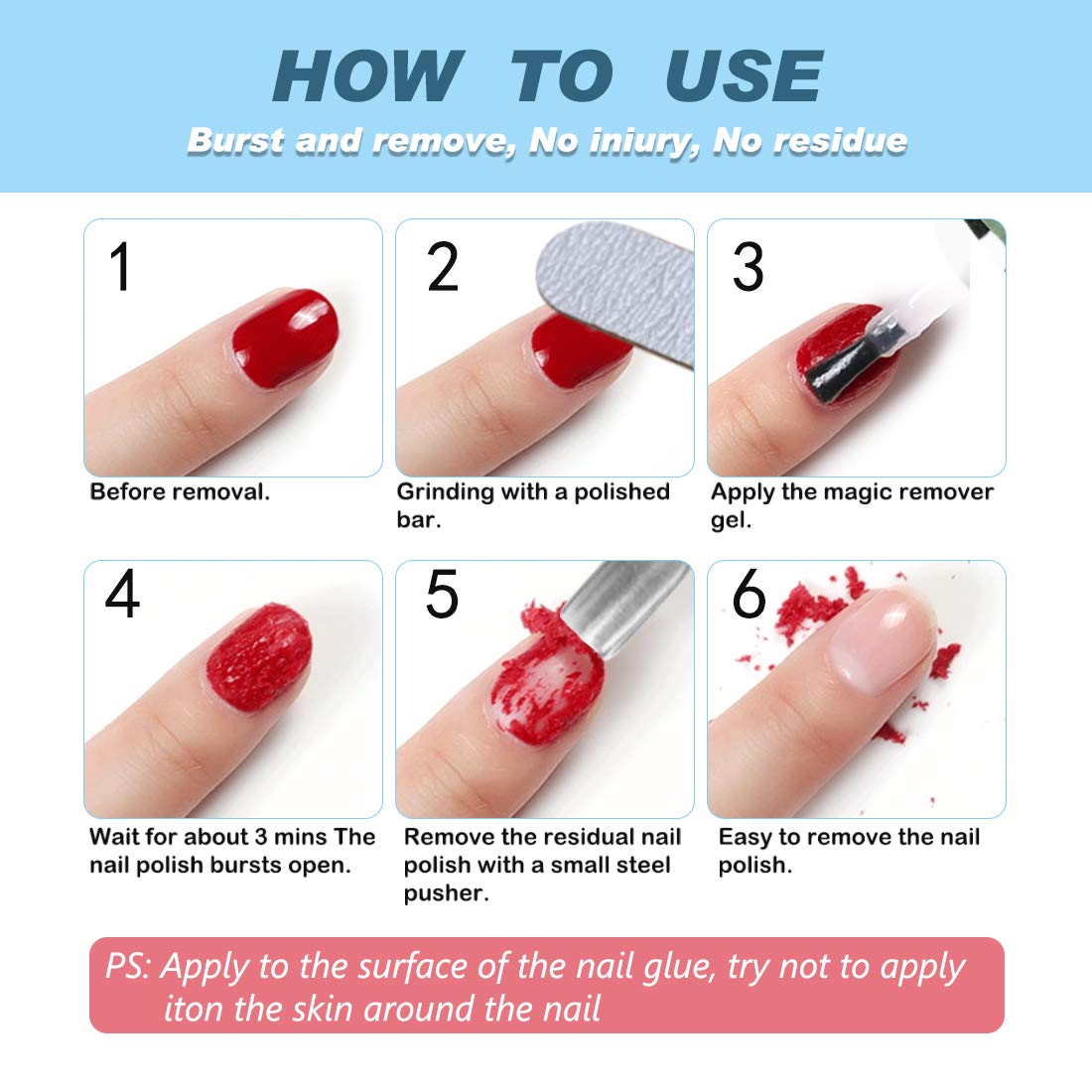 Gel Nail Polish Remover, Nail Polish Remover, Gel Polish Remover For Nails In 2-3 Minutes, Quick & Easy Polish Remover, No Need for Foil, Soaking or Wrapping, 15ml (15 ml (Pack of 1))