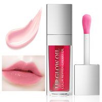 Ceboic Hydrating Lip Glow Oil, Moisturizing Lip Oil, Long Lasting Plumping Lip Gloss Non-Sticky Transparent Toot Lip Balm, Tinted Lip Prevents Lip Lines and Dry Cracked Lips (Raspberry)