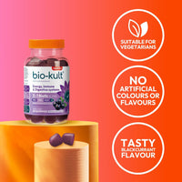 Bio-Kult 3in1 Biotic Blend Probiotic Gummy with Multivitamins, for Teens 13+, Blackcurrant Flavour, 30 Gummies