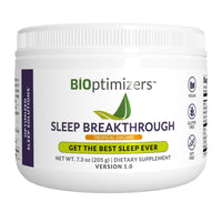 BiOptimizers Sleep Breakthrough 1.0 | Natural Powder Support Supplement, Calming Relief Aid Adults, Non Habit Forming | Tropical Dreams Flavour | 205g