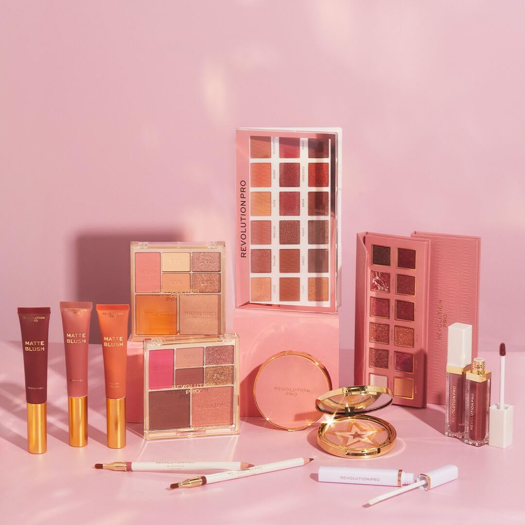 Revolution Pro- Iconic Matte Cream Blush- Wand Stripped Pink | Lightweight formula |Buildable & Blendable |Soft-focus matte effect |Easy-to-use wand applicator | 15ml