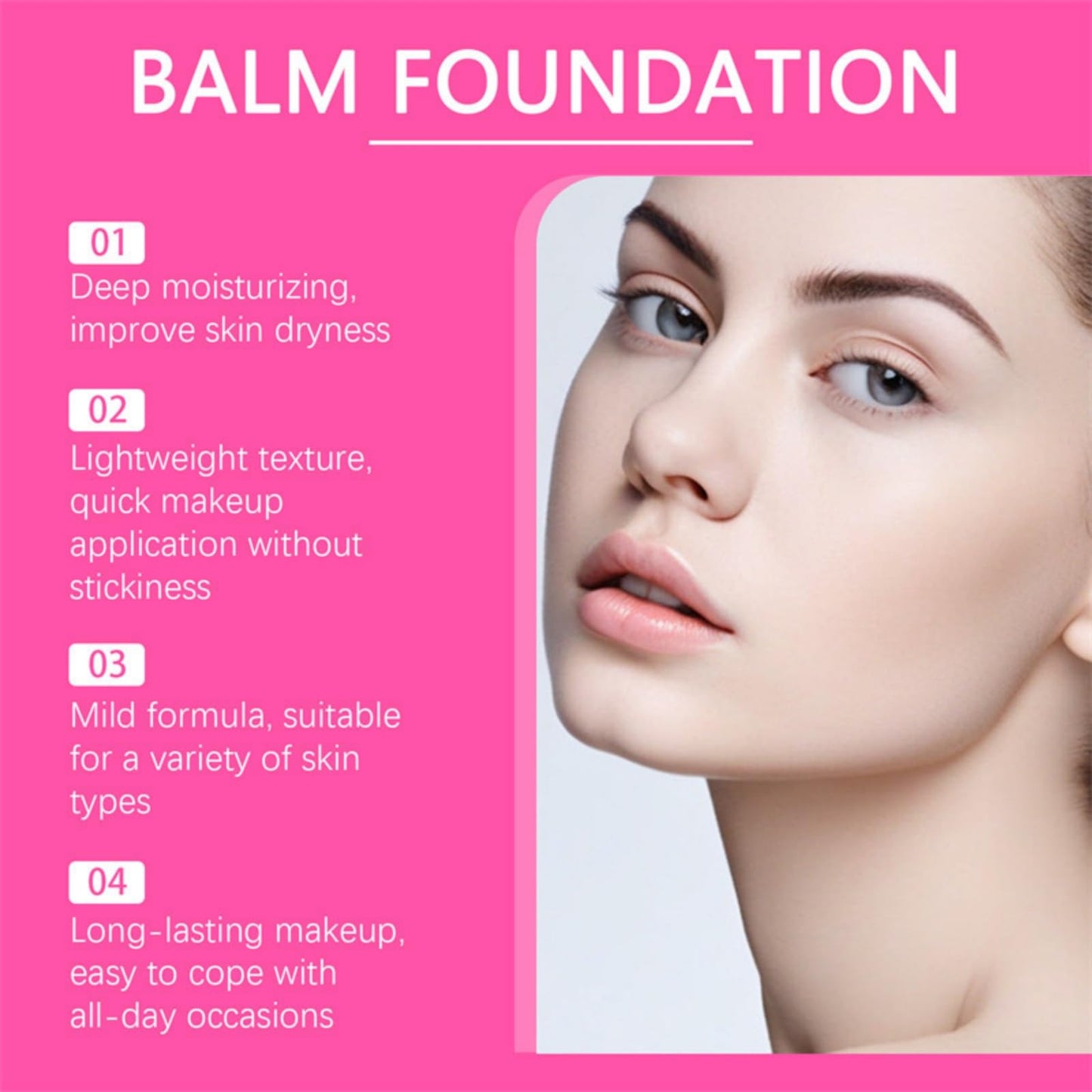 SingHao Peptide Balm Foundation,P/eptide Bounce Balm F/oundation,Hydrating Pe/ptide Balm Makeup,Fo/undation Full Coverage,Cream Fou/ndation,Coverage Balms Foun/dation M/akeup,Lightweight Makeup Foundation