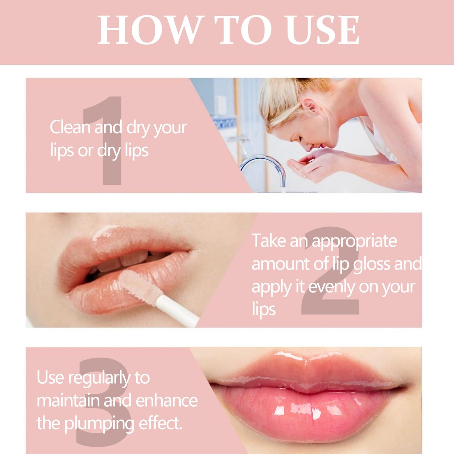 EneriWell Angel Silk Lip Plumper Gloss|Instant Extreme Lip Filler Booster with Hyaluronic Acid & Jojoba Oil|Non-Sticky Volumizing Serum for Ultra-Hydrating Moisture|Glass Shine, Fuller Lips,Hydrating Lip Care