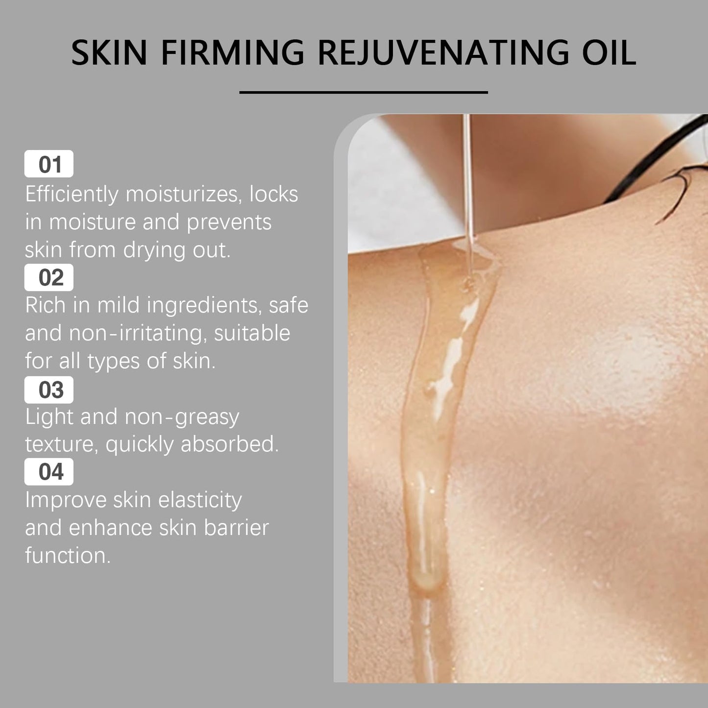 TBeautfave Skin Firming Rejuvenating Oil, Skin Firming Oil, Body Oil With Niacinamide, Hyaluronic Acid and Shea Butter, Body Oils for Women, Deep Moisturizing, Reduce Fine Lines, for All Skin Types(100ML)