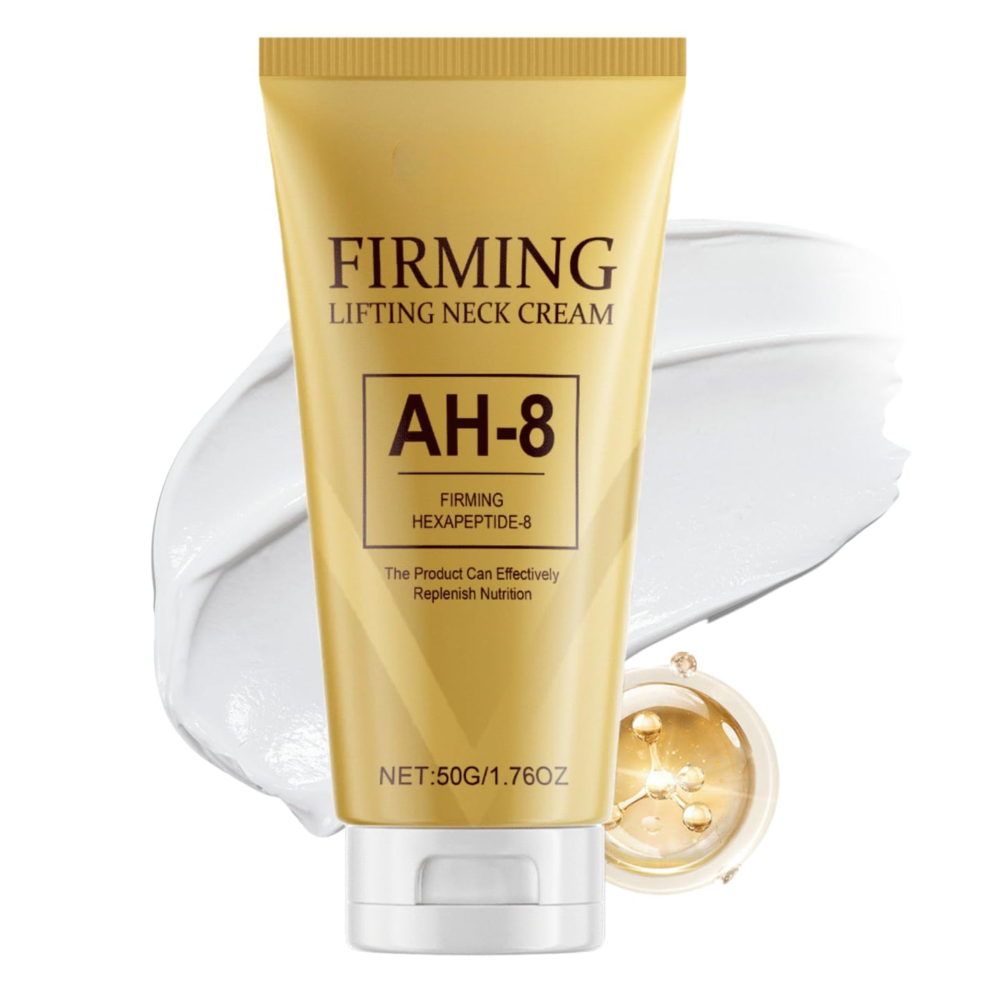 Cureluxe Ah-8 Firming Neck Cream - Tighten and Lift Neck Cream - Reduce Fine Lines & Wrinkles, Anti-Aging Neck Firming Moisturizer for Sagging Skin - Moisturizing and Nourishing 50g