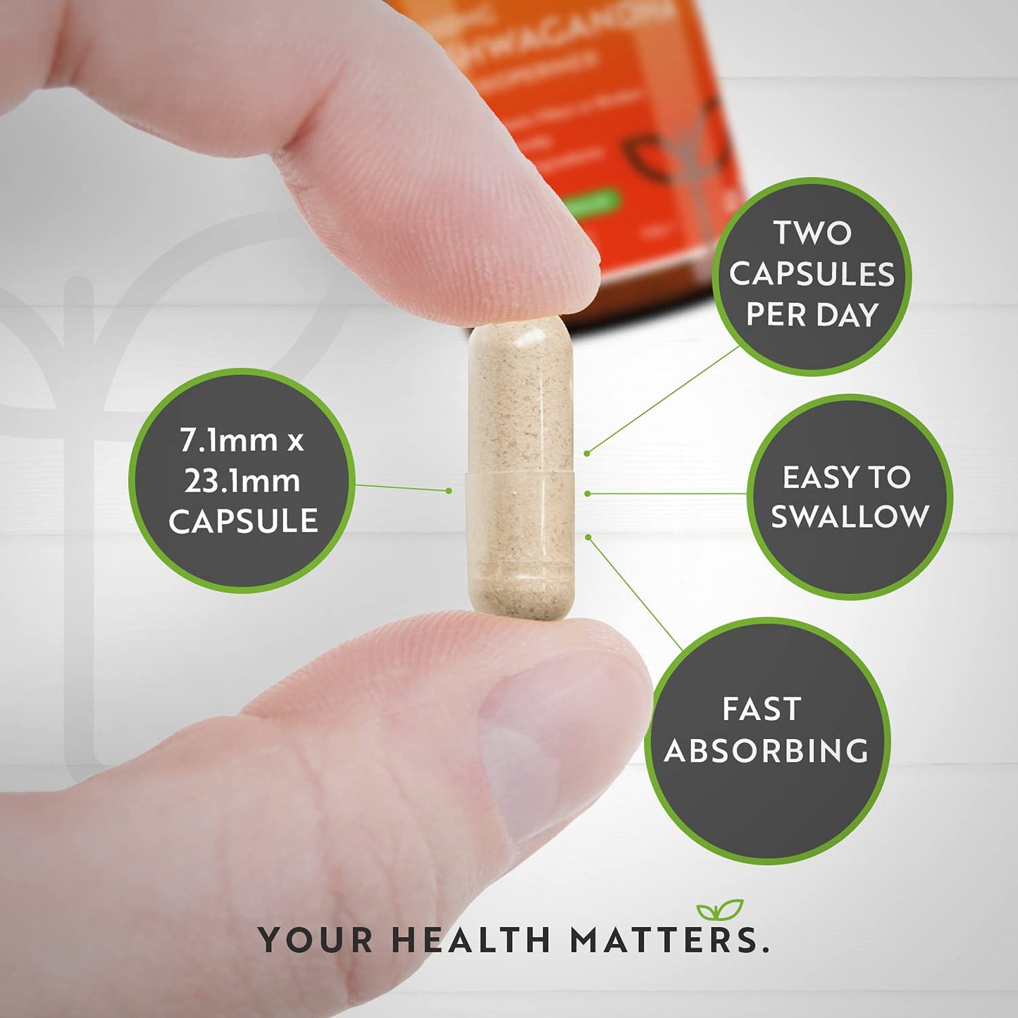Ashwagandha 1100mg - 120 Vegan Capsules with Added Bioperine® - High Strength Natural Ashwagandha Root Powder - Vegan Friendly Ashwaganda Supplement - Made in The UK by Nutravita