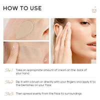 TBeautfave Tinted Facial Moisturisers, Face Cream Skin Brightening Moisturizing Covering Facial Cream, Primer Cream Moisturizing Conceal Pores Covering Imperfections Balance Skin Tone Make-up (LIGHT, FULL)