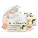 BloomBelle Beef Tallow Sunscreen, Nourishing Face Sun Cream SPF 50, Mineral Sunscreen with Titanium Dioxide, Grass Fed Beef Tallow Skincare for Dry Skin, Lightweight, Non Greasy Refreshing Suncream