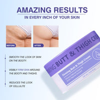 Firming Butt & Thigh Cream, Skin Tightening Cream Body Lotion For Crepey Skin – Smooths The Look Of Dimpled Texture, Fades The Look Of Stretch Marks – Smooth, Sculpted Glutes, Hydrating Toning