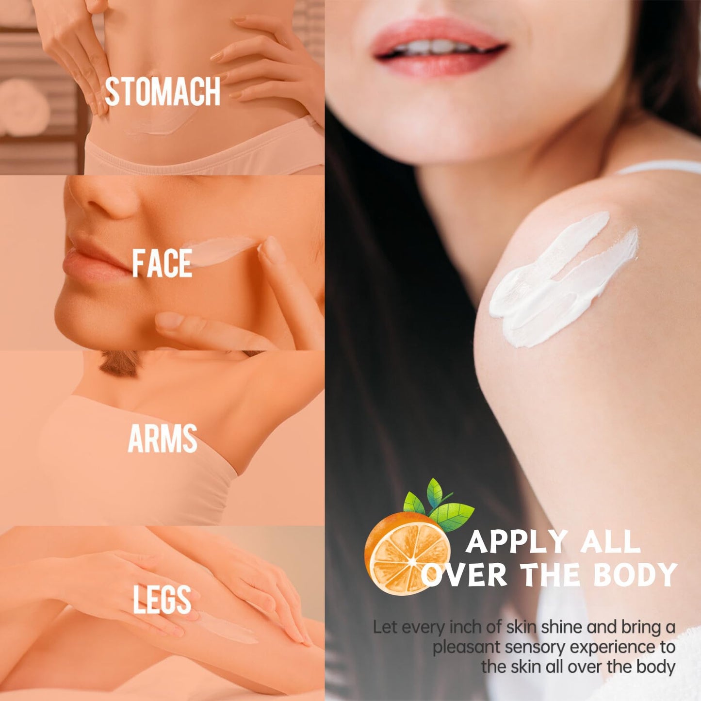 Trendyfave Vitamin C Cream, Vitamin C Body Lotion, Vitamin C Body Cream, Large-capacity Body Moisturiser With Vitamin C, Turmeric And Retinol, Vitamin C Dry Skin Moisturiser, Body Skin Care Smooth Skin, 200ml