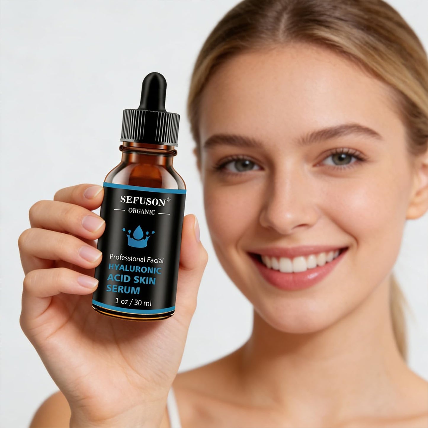 SEFUSON Hyaluronic Acid 5% + Vit E, Best Pure Hyaluronic Acid Moisturiser for Face, Anti Ageing & Anti Wrinkle Moisturiser Hyaluronic Acid Serum, Fine Lines & Sensitive Skin, Improve Age Spots (30 ML)