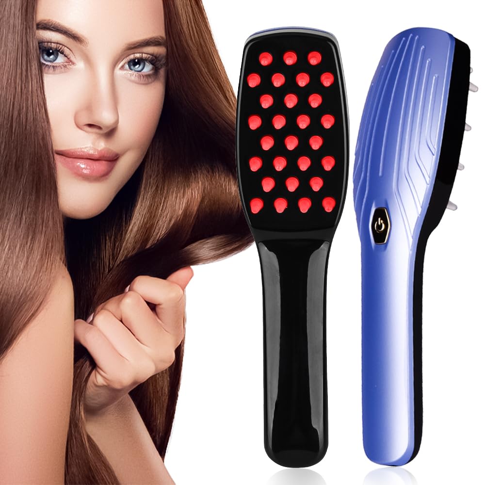 MOJMBSBY Electric Phototherapy Scalp Massager Comb for Hair Growth,Hair Regrowth Brush for Her Him Gifts,USB Anti Hair Loss Head Care Electric Comb Brush for Mother