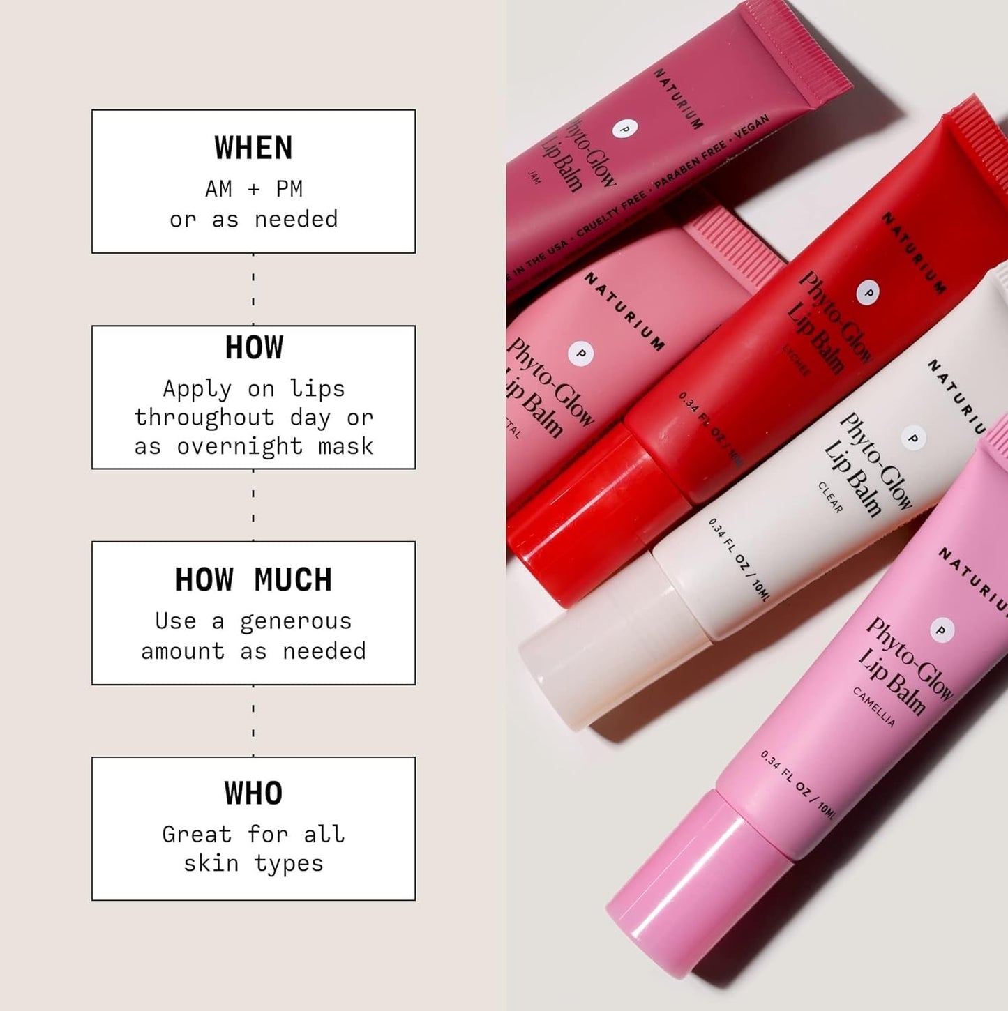 Naturium Phyto-Glow Lip Balm | With Shea Butter & Squalane, Sheer Tinted Colour | 10 ml, Spice