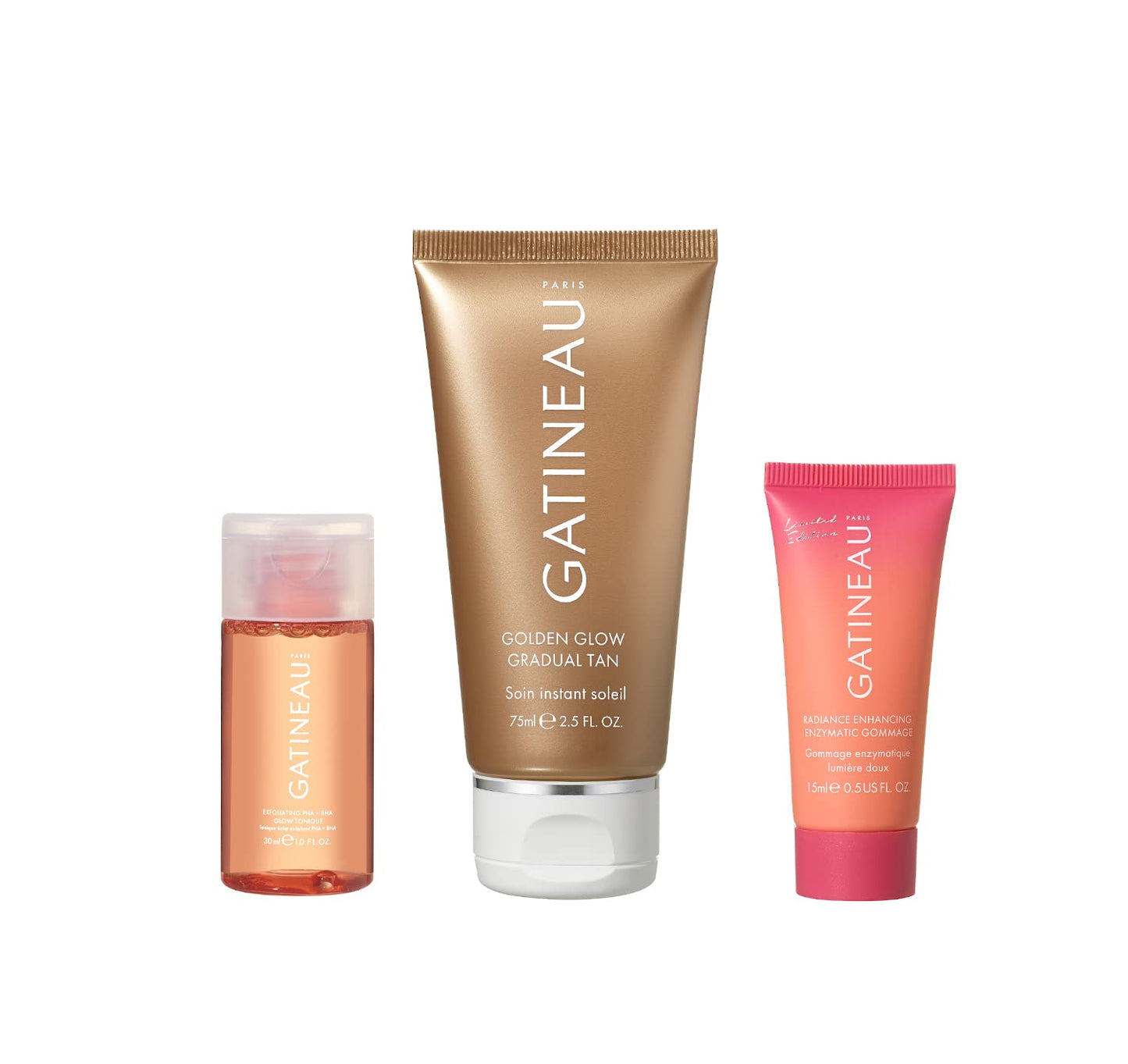 Gatineau - The Glow Edit Discovery Collection - Gradual Tan, Glow Tonique + Enzyme Exfoliating Gommage, Travel or Trial Gift Set