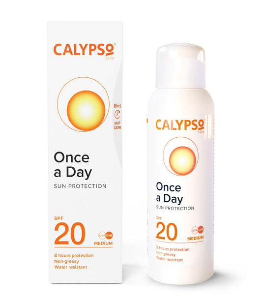 Calypso Once A Day Sun Protection Lotion SPF20 | 8 Hours Sun Protection | Non Greasy | Superior 4 Start UVA Rating - 200 ml CALC20L