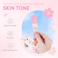 Skincare Gifts For Teenage Girls - Sakura Skincare Sets - Pamper Sets For Women - Skin Care Set & Kits - Beauty Gift Sets for Her - Cleanser,Hydrosol,Serum,Cream,Eye Cream,Mask,Lip Mask,Mud Mask