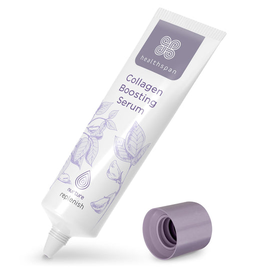 Healthspan Replenish Collagen Boosting Serum (30ml) | Vitamins C & E | Plant Oestrogens | Reduces Fine Lines & Wrinkles | Menopause Support