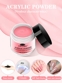 EBANKU Acrylic Powder Set, 24 Colors Acrylic Powder Professional Acrylic Nail Powder for Nail Acrylic Extension, Nail Carving, Long-Lasting, No Nail Lamp Needed