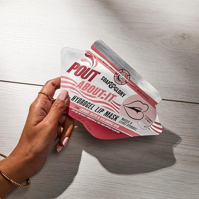 Generic NEW Soap Glory Hydrogel Lip Mask, Pout About It, Hydrating, Plumping, Hydrogel Lip Mask