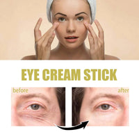 SingHao Snail Peptide Eye Cream Stick,Anti-Aging E/ye C/ream for Puffiness,Collagen Anti Wrinkle Ey/e Balm S/tick,Ey/e Serum Stick for Eye Bags,Under Ey/e Cream,Anti Wrinkle E/ye Cream,Eye Bag Balm for Woman