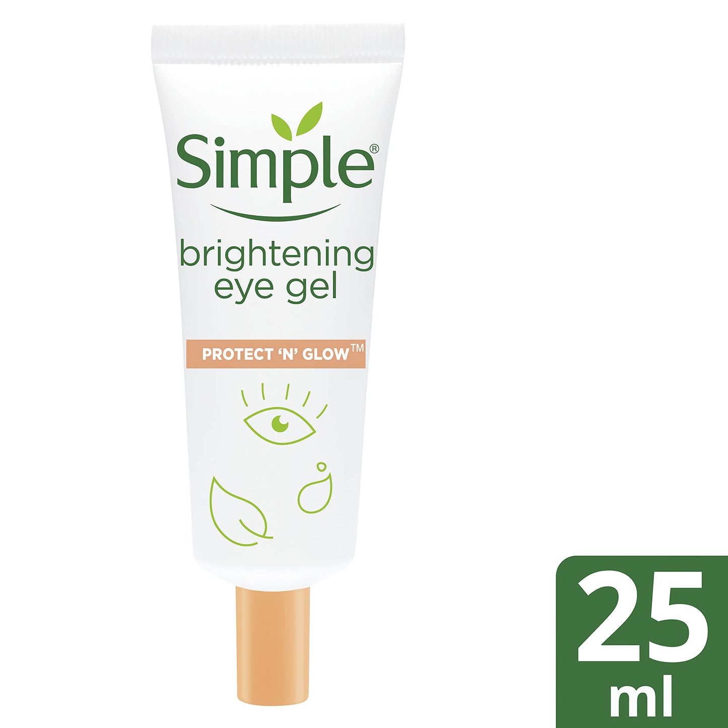 Simple Protect ‘n’ Glow Brightening Eye Gel cruelty-free and vegan for the protection and hydration of screen-stressed and tired eyes 25 ml