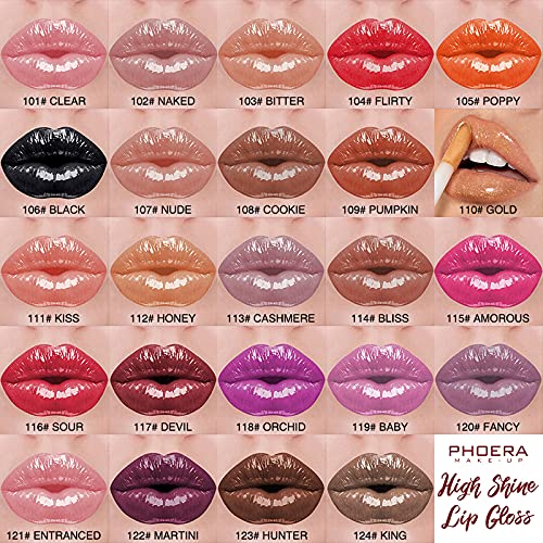 AQUAPURITY Phoera® Cushiony High Shine Lip Gloss 3ml Pigmented Moisturising Non-Sticky clear lipgloss (114 Bliss)