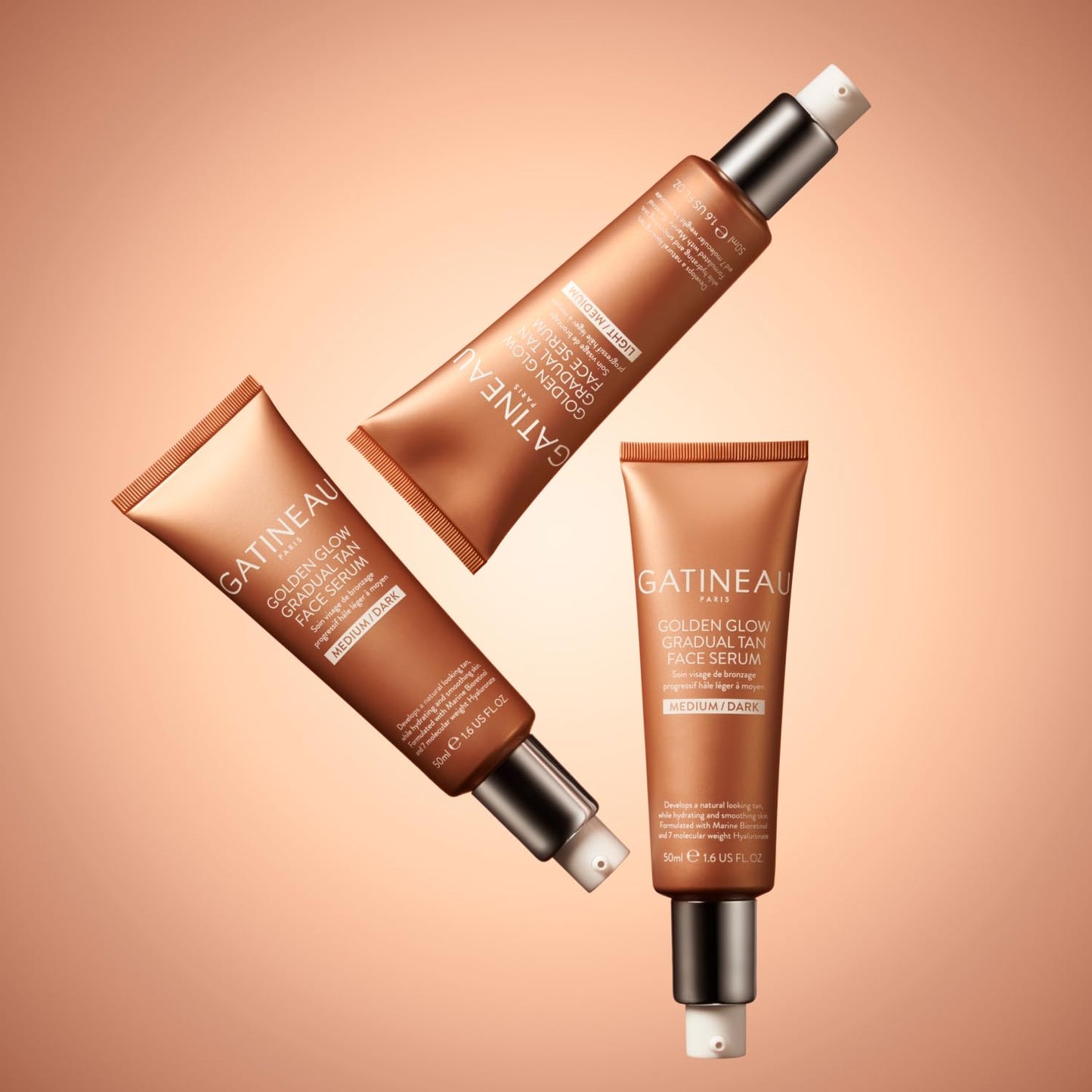 Gatineau - Golden Glow Gradual Tan Face Serum (Light/Medium 10ml) - Daily Facial Moisturiser with Self Tan, Natural & Streak Free, Radiant Dewy Complexion
