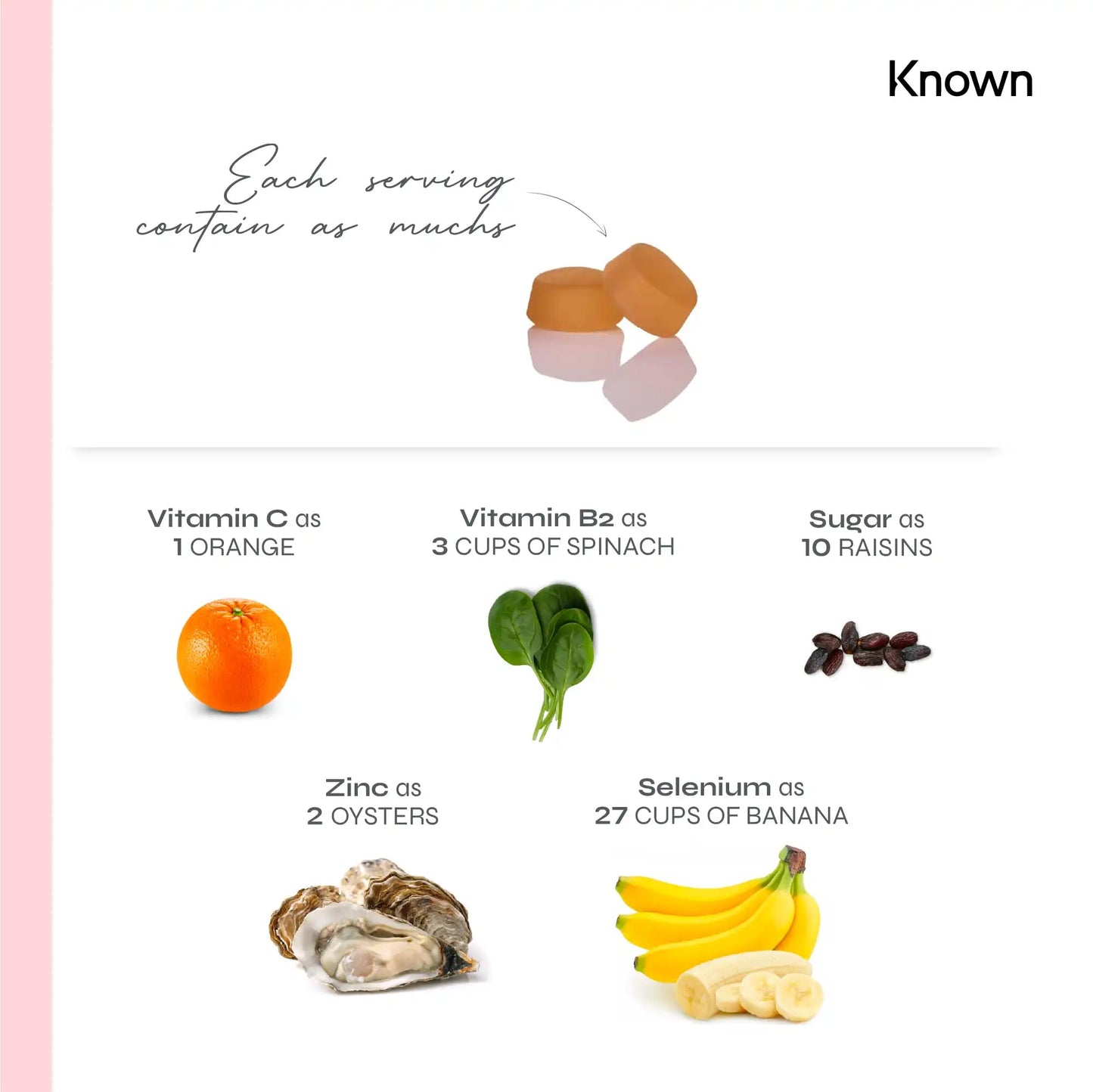 Clear Skin Gummies by Known Nutrition | Natural Support for Sensitive & Acne-Prone Skin | Delicious Natural Orange Flavour | 60 Two-a-Day Vegetarian Vitamin Gummies (One Month’s Supply)