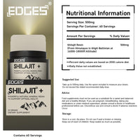 Edges 100% Shilajit Resin 30g, Original Himalayan Shilajit - Gold Grade Pure, Rich in Fulvic & Humic Acid, Minerals, Immune Support & Energy Booster - 2 Month Supply (30g)