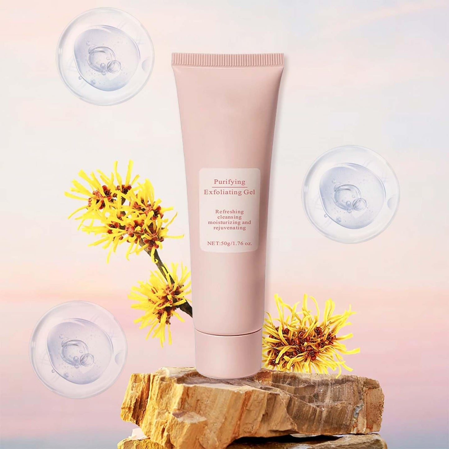 Yongst Gentle Purifying Exfoliating Gel Soothing Face Scrub & Cleanser. Exfoliate Dead Skin, Unclogs Pores, and Reveals a Radiant Glow. Ideal for Sensitive, Dry, or Oily Skin