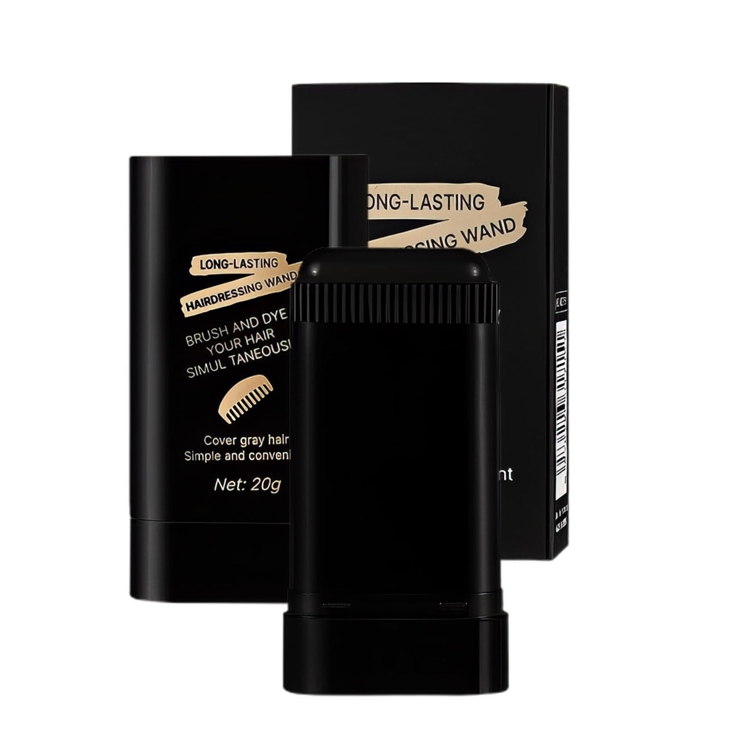 DMQ Temporary Hair Color Stick, 20G Black Hair Dye Comb,Instant Coverage, Quick Styling & Concealing, Portable Dye Comb For Travel Business Trips (Natural Black)