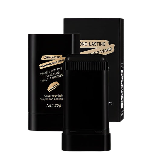 DMQ Temporary Hair Color Stick, 20G Black Hair Dye Comb,Instant Coverage, Quick Styling & Concealing, Portable Dye Comb For Travel Business Trips (Natural Black)
