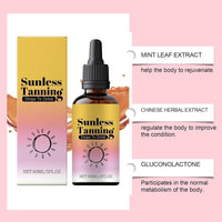 WujialingMM Sunless Tanning Drops, 2pc 60ml Self-Tanning Nourishing Tan Enhancer Drops | Promotes Natural Skin Tone, Nourishing And Moisturizing