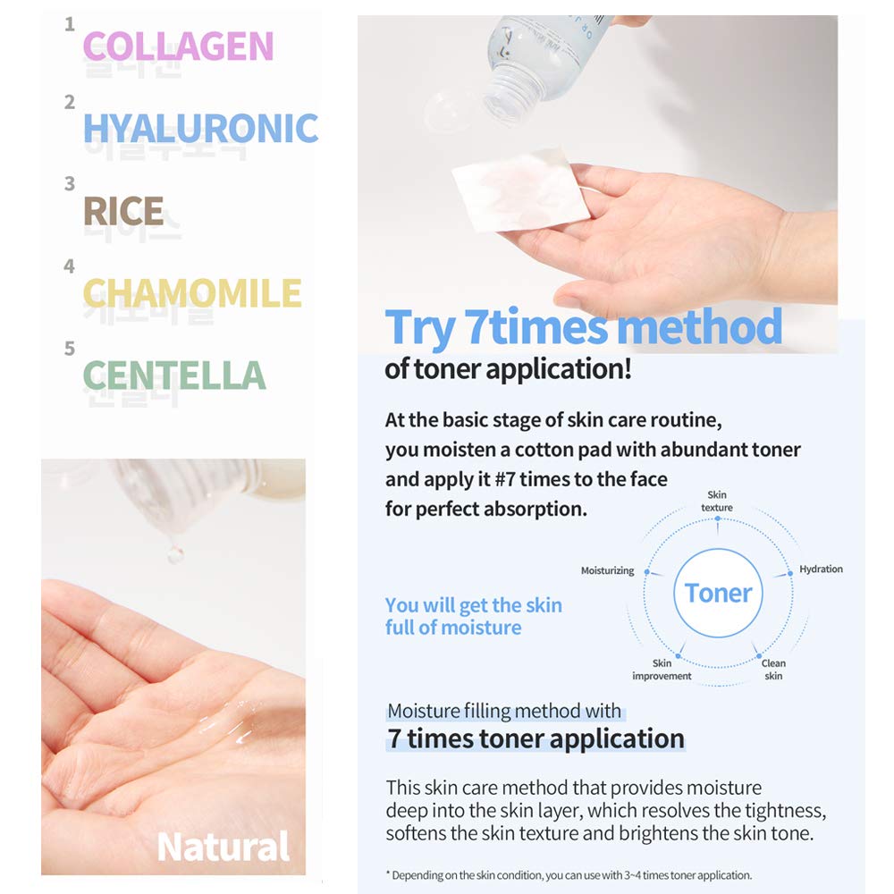 ORJENA Rice Natural Toner - Brightening Effect, Glowing Skin, Soothing Skin - For All Skin Types, 250ml Net Wt