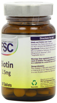 FSC 2.5mg Biotin 30 Tablets