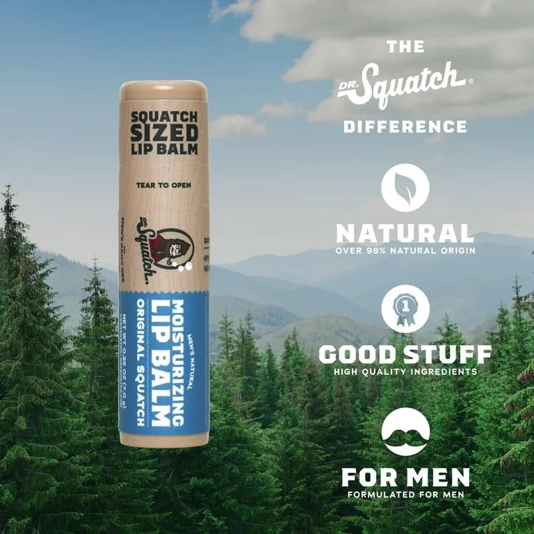 Generic Natural Moisturizing Lip Balm By Dr Squatch All Natural For Men - Pack of Two