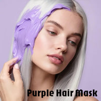 100g Purple Hair Mask,Neutralizes Yellow Tones Deep Nourish Brighten Hair,Deep Conditioning Purple Keratin Hair Mask,Add Shine,Cool Tone,Lighten & Soften,Hair Treatments for Dry Damaged Hair