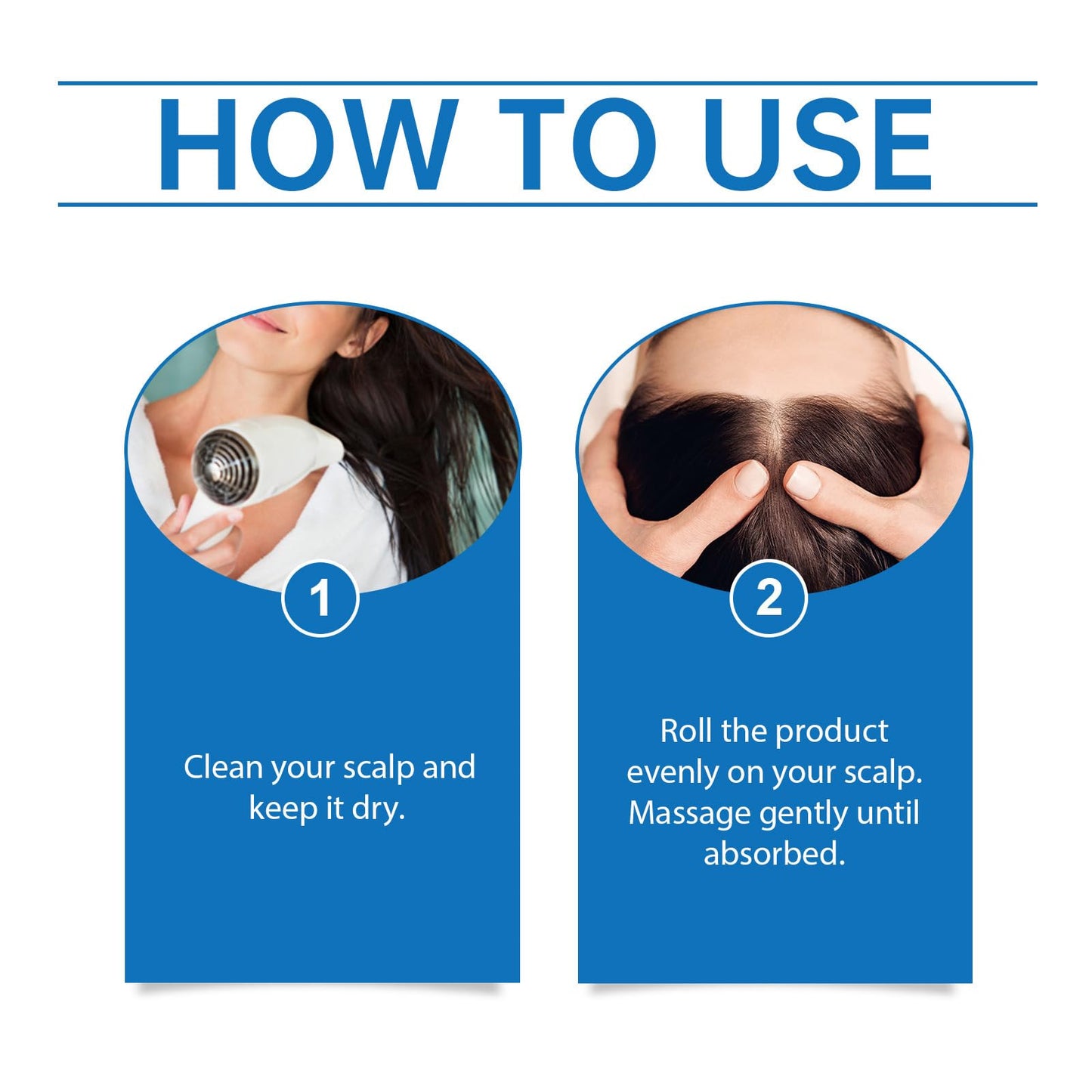AuraAnge 2PCS Scalp Cooling Hair Ampoule, Scalp Serum & Hair Growth Serum for Men & Women – Top-of-Head Protector with Roller, Non-Greasy, Improves Shine & Cleans Surface, 20g
