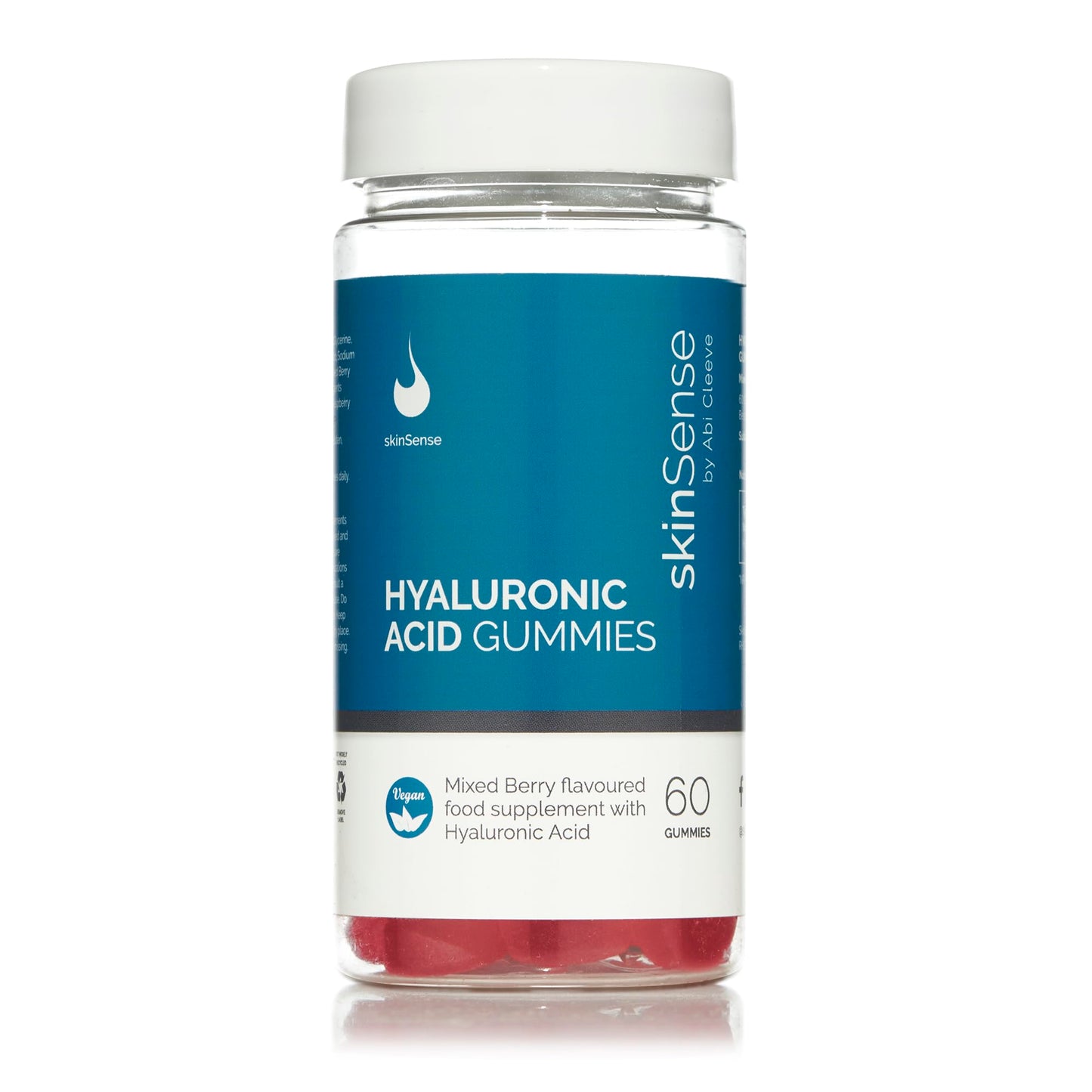 skinSense SkinSense Hyaluronic Acid Gummies 60PCS, Multivitamin Gummies, Chewable Hyaluronic Acid Supplements, Skin Hydration Vitamins, Mixed Berry Flavoured Food Supplement (30 day supply)