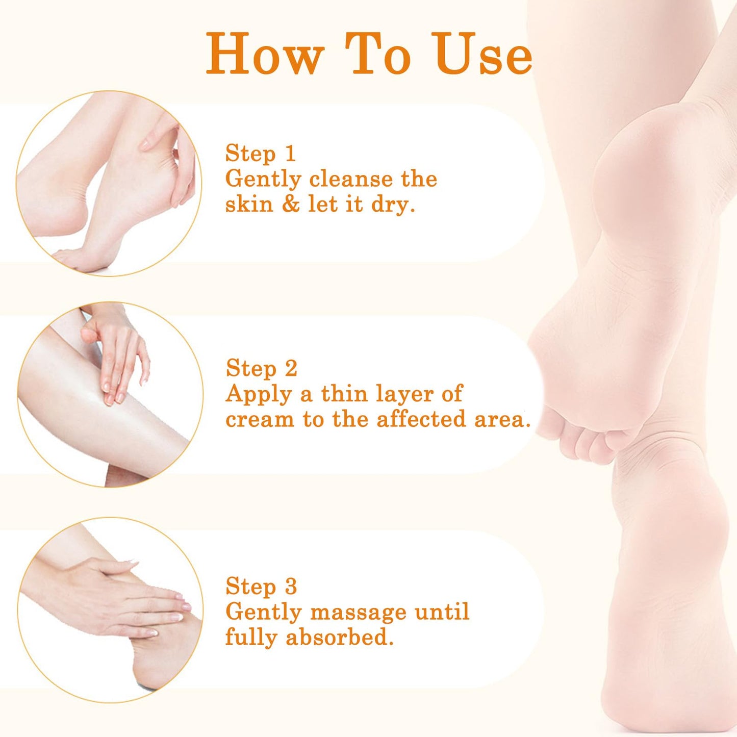 Generic Honey Foot Cream Hand Cream Cracked Heel with Deep Moisturizing Formula Enriched with Shea Butter for Dry Feet Hands Intensive Care Skin Barrier (Honey Foot Cream)
