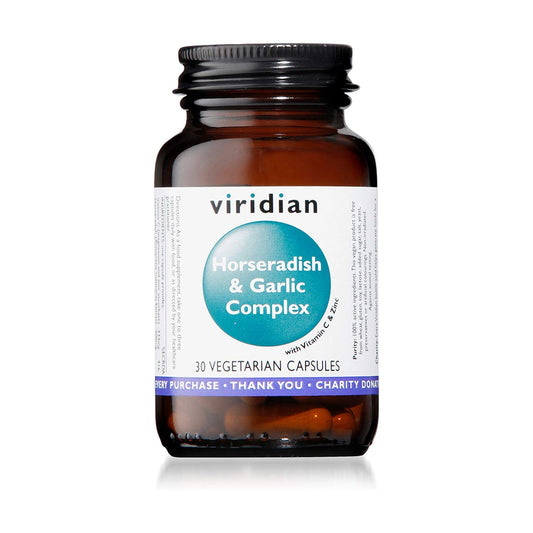 Viridian Horseradish & Garlic Complex - Vitamin C & Zinc - 30 Vegicaps