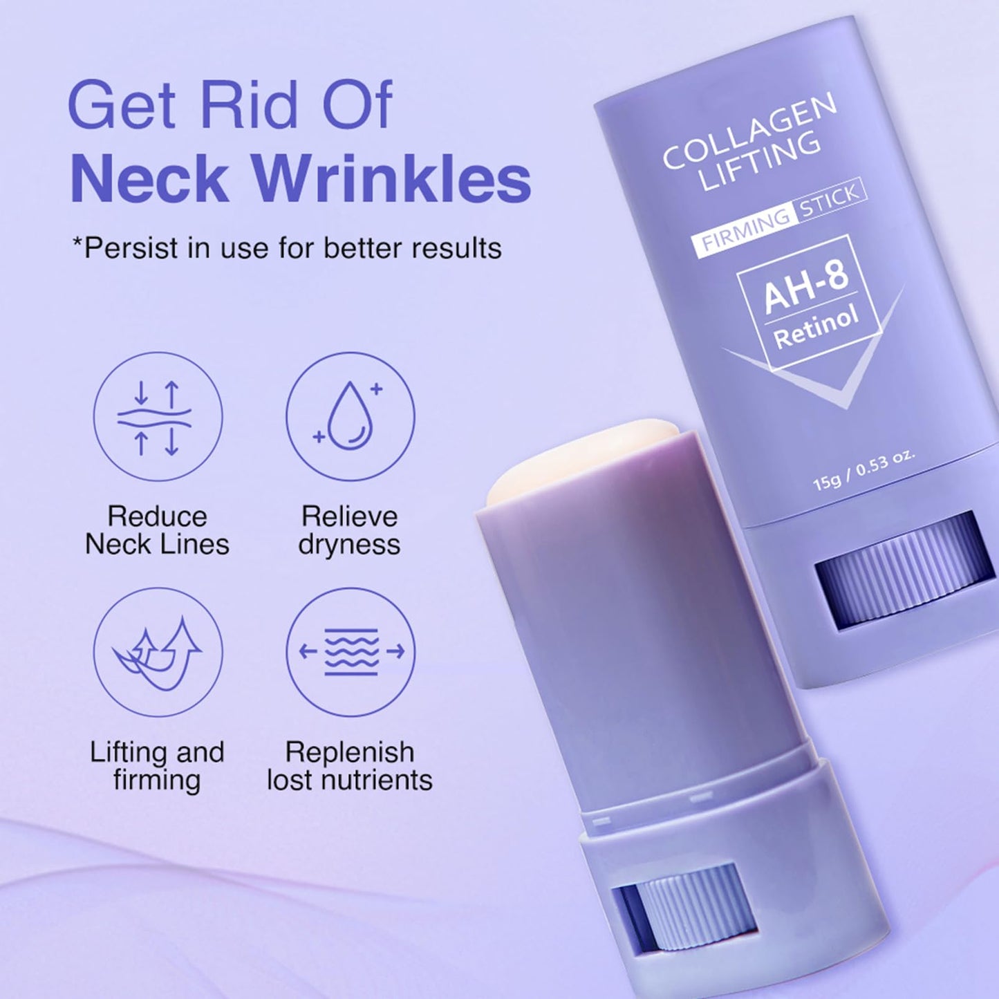 Fashion Base Neck Firming Cream,Ah-8 Firming Retinol Neck Cream for Sagging And Tighten, Reduce Wrinkles Fine Lines And Double Chin, Firm And Lift Sagging Skin,Collagen Neck Cream